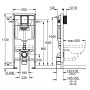 Комплект інсталяції: Унітаз ROCA MERIDIAN Rimless з сидінням Slim, slow closing Інсталяція GROHE RAPID SL 3в1, A34H242000+38772001+37131000
